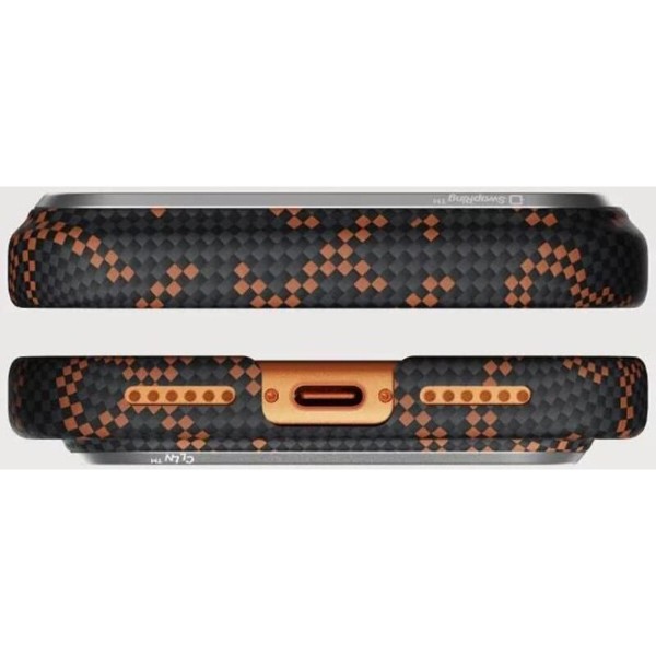 Фото - Чохол для смартфону Pitaka Edge Ultra-Slim Case Monogram Black/Orange for iPhone 17 Pro (KI1704PTK)