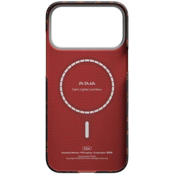 Фото - Чохол для смартфону Pitaka Edge Ultra-Slim Case Monogram Black/Orange for iPhone 17 Pro (KI1704PTK)