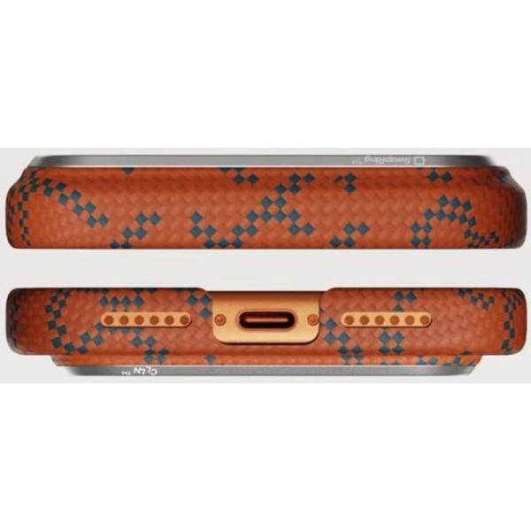 Фото - Чехол для смартфона Pitaka Edge Ultra-Slim Case Monogram Blue/Orange for iPhone 17 Pro (KI1703PTK)