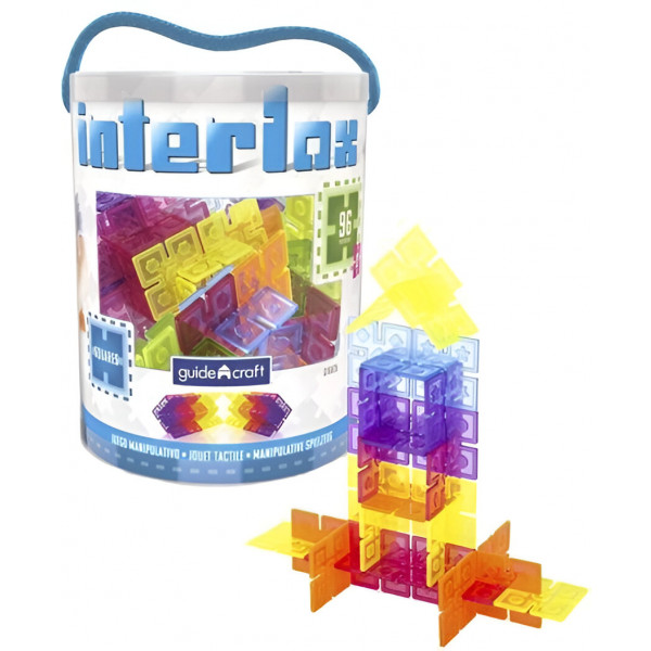 Фото - Пластиковий конструктор Guidecraft Interlox Squares Квадрати, 96 деталей (G16835)