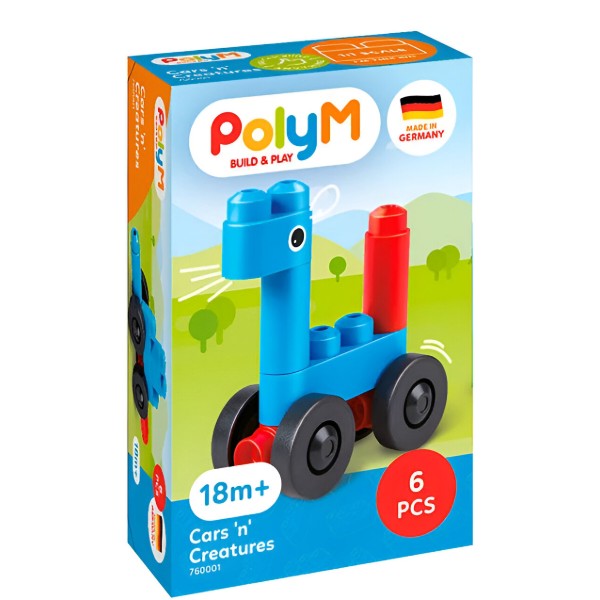 Фото - Пластиковый конструктор PolyM Машинки и зверьки 6 деталей (760001)