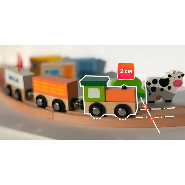 Фото - Ігровий набір дорога Viga Toys дерев'яна 39 ел. (50266)