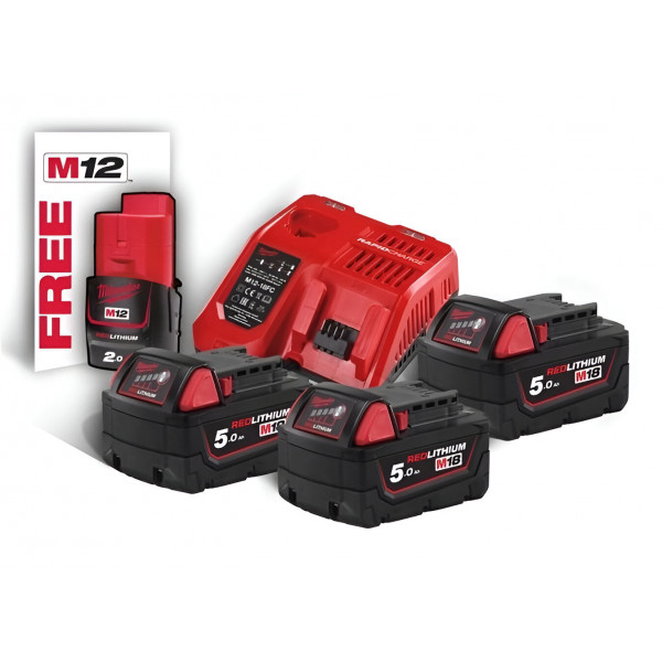 Фото - Акумулятор для електроінструментів Milwaukee M18 NRG-503 +заряд.пристрій (4933451423)