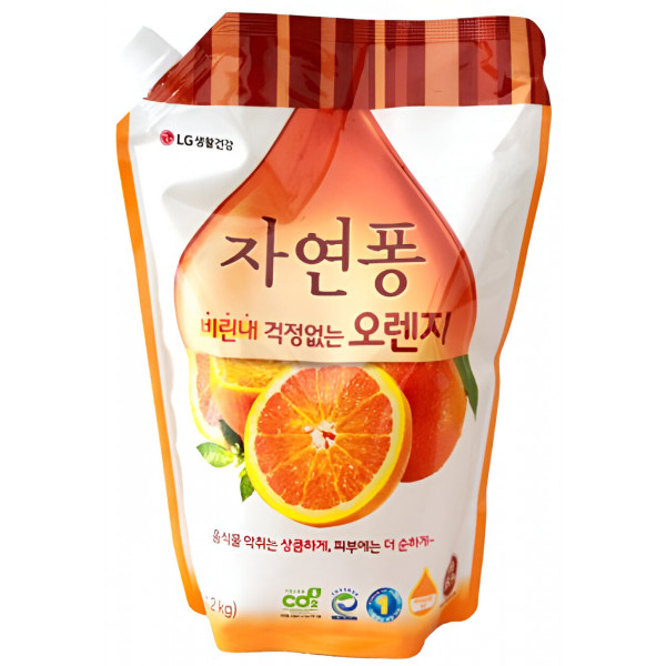 Фото - Засіб для ручного миття посуду LG Natural Pong Апельсин 1180 мл Запаска (10630248)