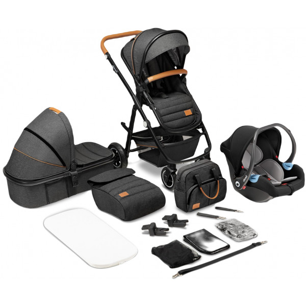Фото - Коляска універсальна 3 в 1 Lionelo Amder Grey Graphite