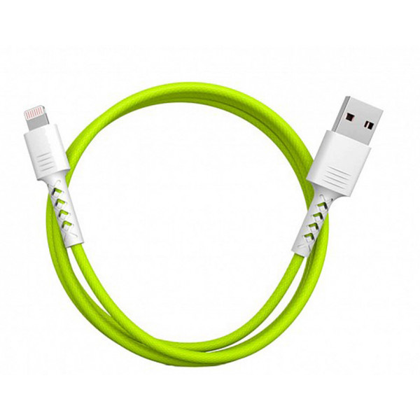 Фото - Кабель синхронізації даних Pixus Soft Lightning White/Lime (PXS SLW/L)