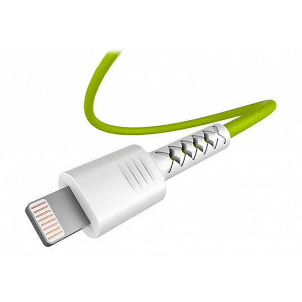 Фото - Кабель синхронізації даних Pixus Soft Lightning White/Lime (PXS SLW/L)