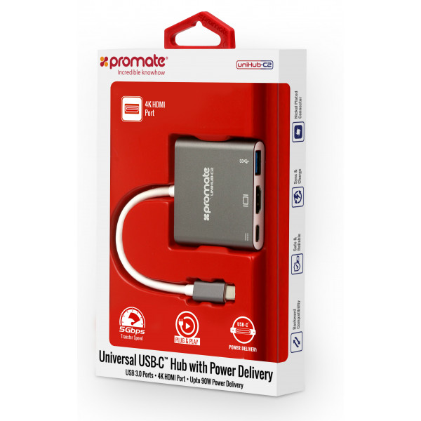 Фото - Хаб USB Promate uniHub-C2 Grey