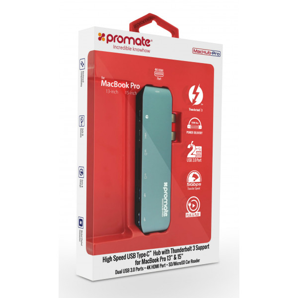 Фото - Хаб USB Promate Machub-PRO Space Grey
