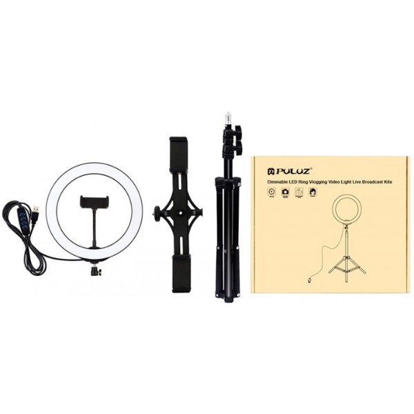 Фото - Набор для блогера Puluz USB LED Lamp 10'' PKT3053B  + штатив 1.1 м