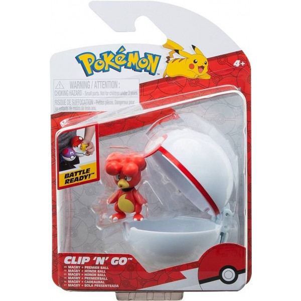 Фото - Набір ігрових фігурок Pokemon W15 - МАГБІ В ПОКЕБОЛІ (ігрова фігурка, покебол) (PKW3139)