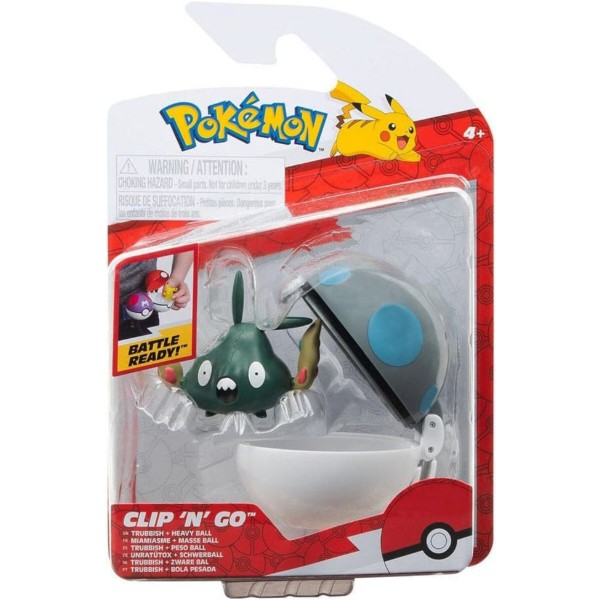 Фото - Набір ігрових фігурок Pokemon W15 - ТРАББІШ В ПОКЕБОЛІ (ігрова фігурка, покебол) (PKW3140)