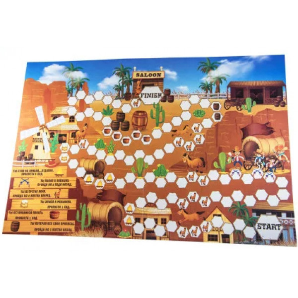 Фото - Настольная игра (5-7 лет) Strateg бродилка "Cowboy", рус (30314)