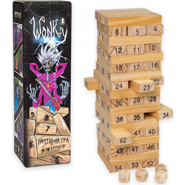 Фото - Настільна гра (5-7 років) Strateg Дженга з числами (30358)