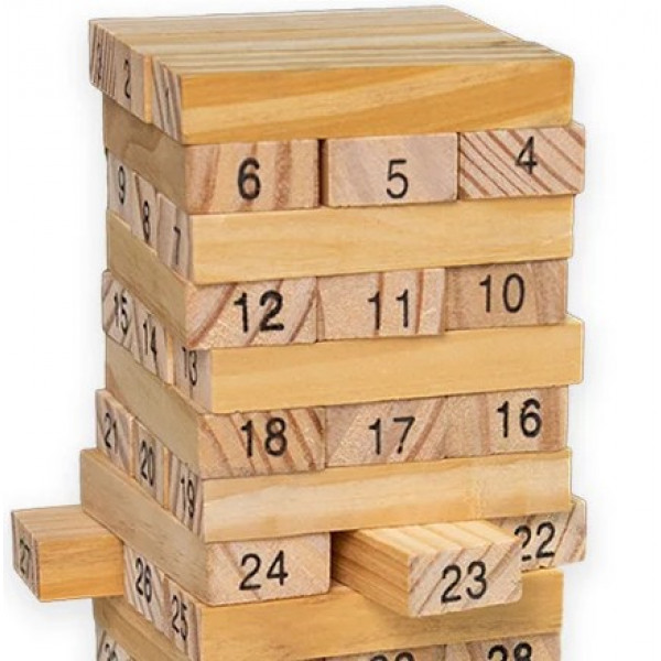 Фото - Настільна гра (5-7 років) Strateg Дженга з числами (30358)