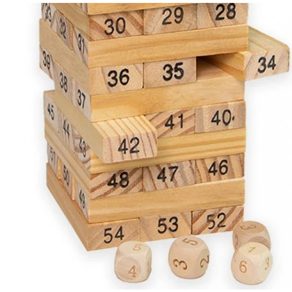 Фото - Настільна гра (5-7 років) Strateg Дженга з числами (30358)