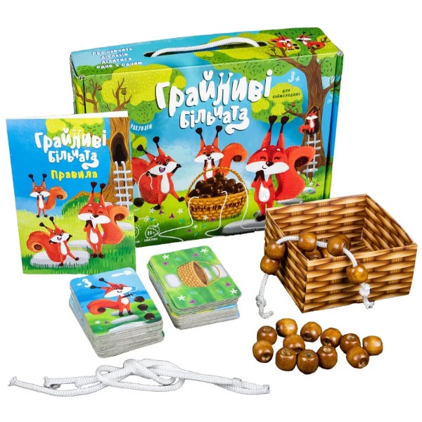 Фото - Настольная игра (3-4 года) Strateg Игривые бельчатые (укр) (30852)