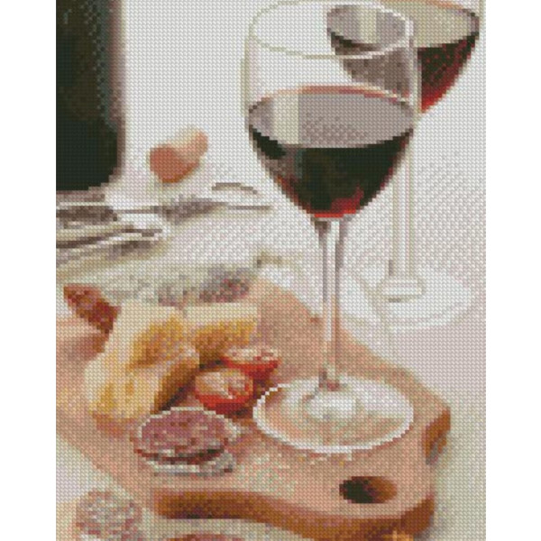 Фото - Алмазная живопись Strateg Бокалы с любовью 30х40 см (HX444)