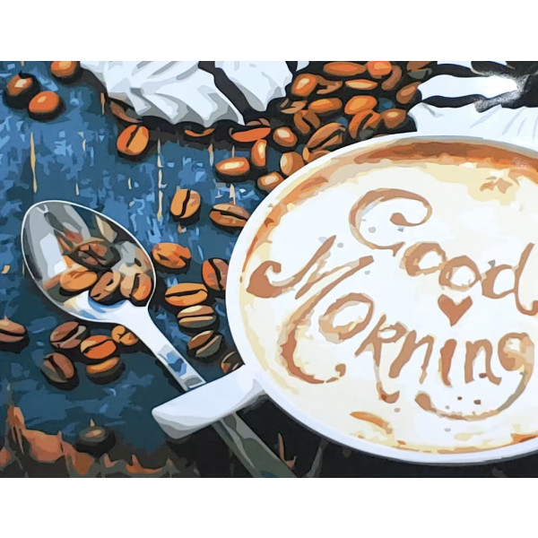 Фото - Картина по номерам Strateg Кофе. Good Morning 40х50 см (GS099)