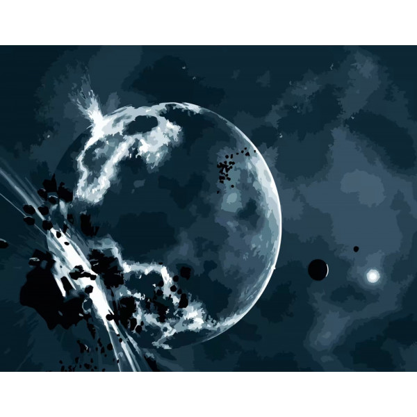 Фото - Картина за номерами Strateg Космічний вибух 40х50 см (DY173) Фото - Картина за номерами Strateg Космічний вибух 40х50 см (DY173)