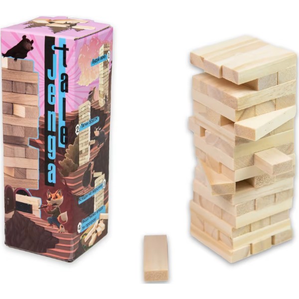 Фото - Настільна гра (5-7 років) Strateg Jenga Tale 48 брусків (30966)