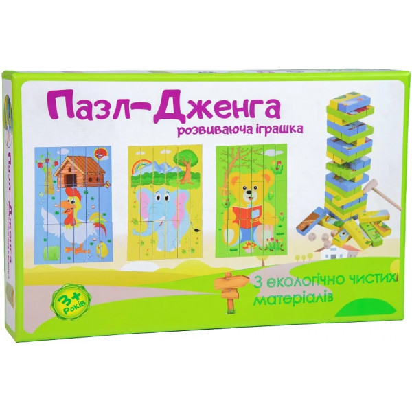 Фото - Настольная игра (3-4 года) Strateg Пазл-Дженга (30979) Фото - Настольная игра (3-4 года) Strateg Пазл-Дженга (30979)