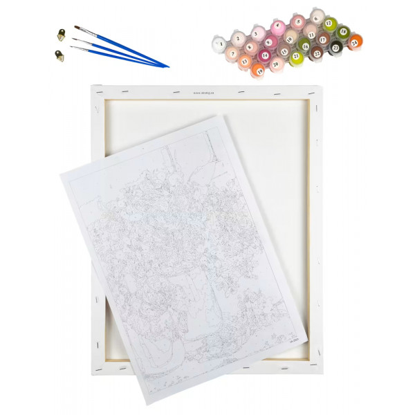 Фото - Картина за номерами Strateg Витончений бант 40х50 см (GS592)