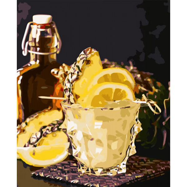 Фото - Картина за номерами Strateg Жовтий лимонад 40х50 см (HH070)
