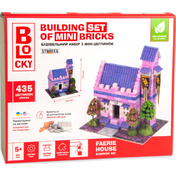 Фото - Конструктор з природних матеріалів Strateg BLOCKY Будинок Феї (31020) Фото - Конструктор з природних матеріалів Strateg BLOCKY Будинок Феї (31020)