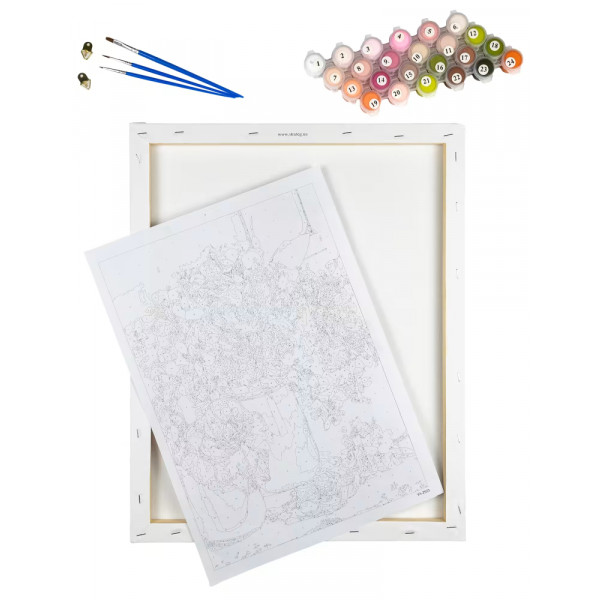 Фото - Картина за номерами Strateg Космонавт на місяці 50х50 см (АА012)