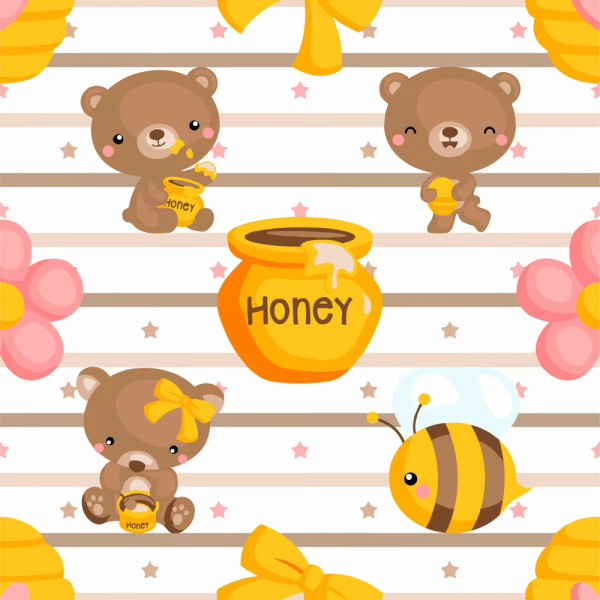 Фото - Картина за номерами Strateg Ведмедики з медком 30х30 см (ES-0854) Фото - Картина за номерами Strateg Ведмедики з медком 30х30 см (ES-0854)