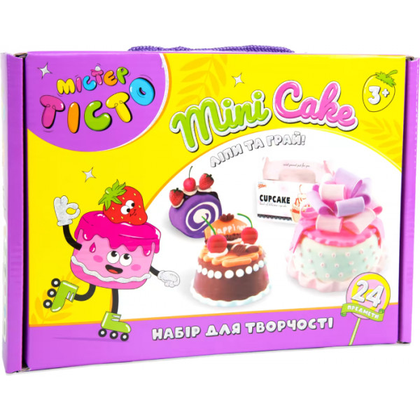 Фото - Ліплення з тіста Strateg Містер тісто Mini Cake українською мовою (41007)
