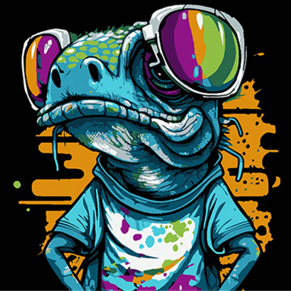 Фото - Картина за номерами Strateg Яскрава рептилія 30х30 см (SH3030-1) Фото - Картина за номерами Strateg Яскрава рептилія 30х30 см (SH3030-1)