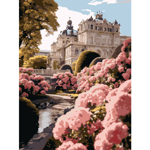 Фото - Картина за номерами Strateg Будинок у квітах 30х40 (SS-1306)