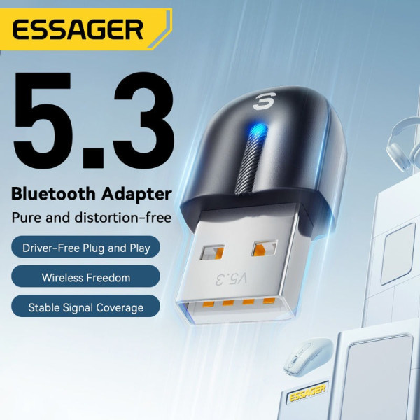 Фото - Адаптер мережі Bluetooth USB Essager Beiheng USB Bluetooth 5.3 (EBT53-BH01-P)