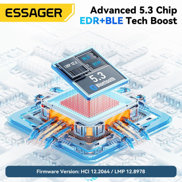 Фото - Адаптер мережі Bluetooth USB Essager Beiheng USB Bluetooth 5.3 (EBT53-BH01-P)