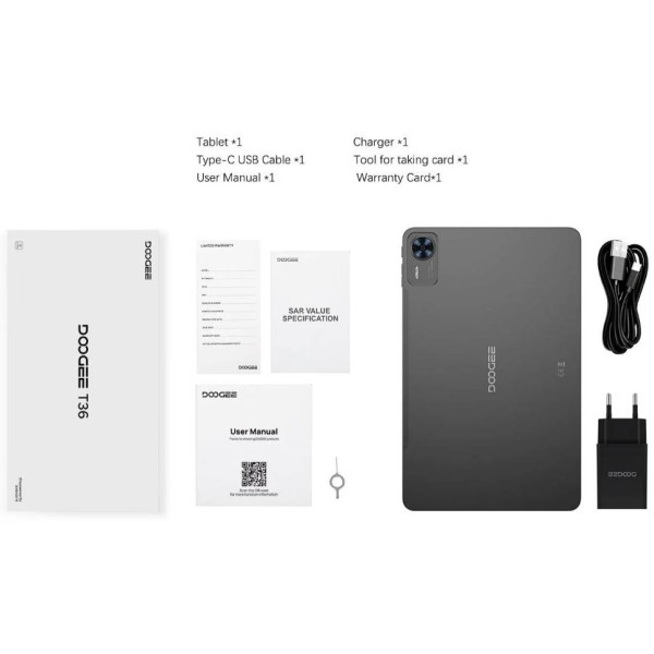 Фото - Планшет Doogee T36 8/256Gb Urban Black