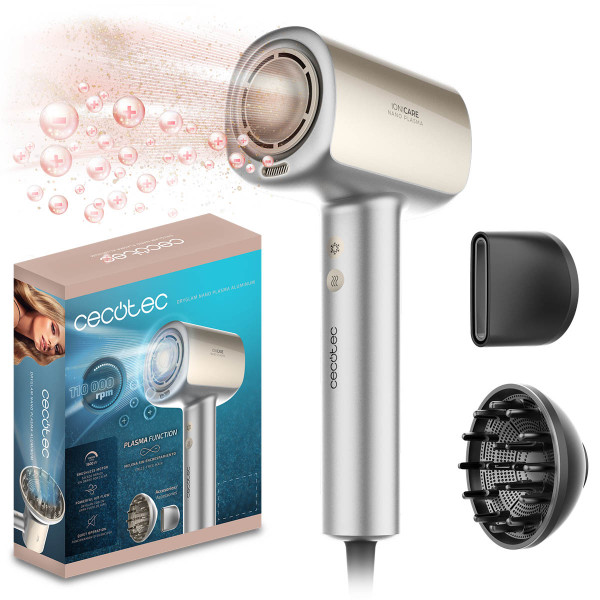 Фото - Фен Cecotec DryGlam Nano Plasma Aluminum (A01_EU01_101440)