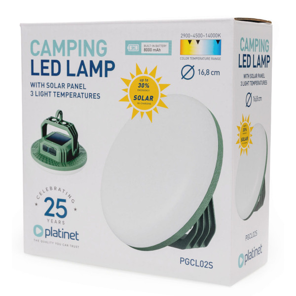 Фото - Фонарь Platinet CAMPING EMERGENCY LIGHT LED SOLAR 4X2000 MAH 5,5H 21W (PGCL02S)