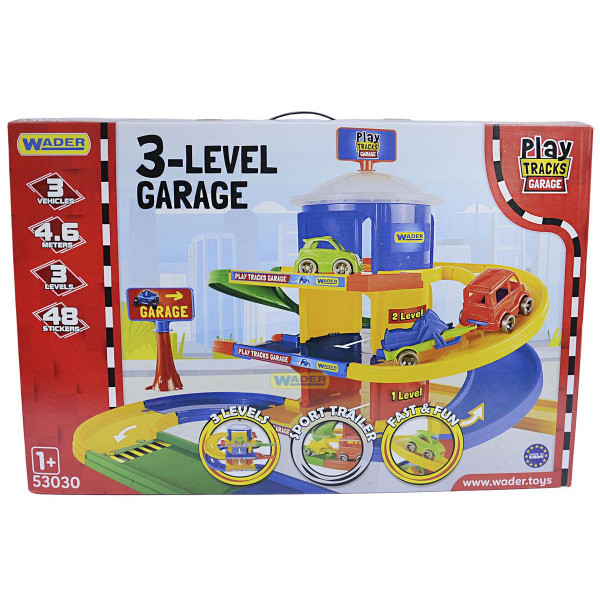 Фото - Ігровий набір для малюка Wader "Play Tracks Garage" Гараж 3 поверхи (53030)