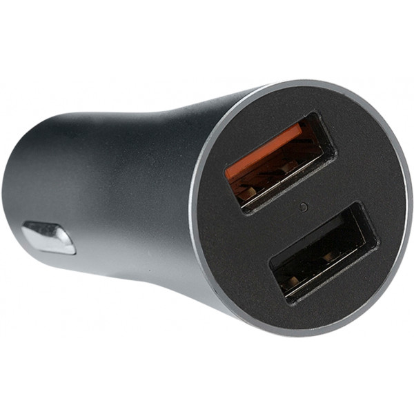 Фото - Автомобильное зарядное устройство Platinet Car Charger Metal Quick 3.0 2xUSB 18W Gray (PLCRQ2G)