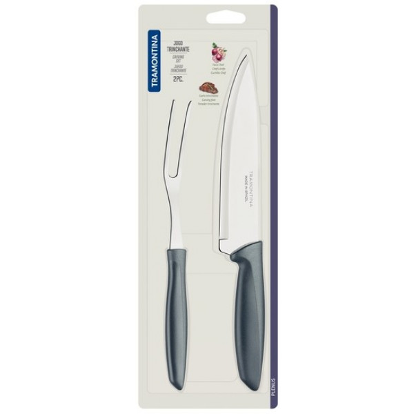 Фото - Набір ножів Tramontina Plenus Grey 2 пр. 178 мм (23498/610)