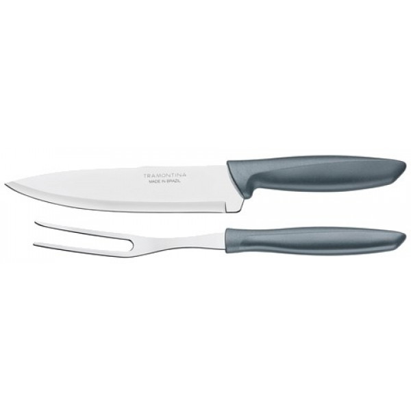 Фото - Набір ножів Tramontina Plenus Grey 2 пр. 178 мм (23498/610)