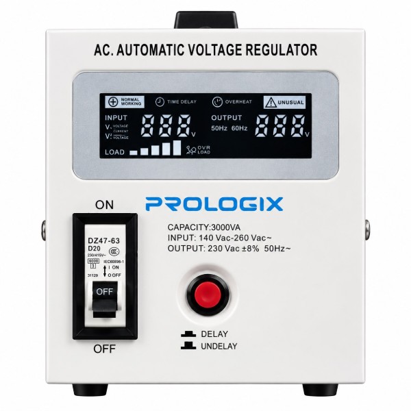 Фото - Стабілізатор напруги ProLogix 3000VA (PLSTAB-REL3000T)
