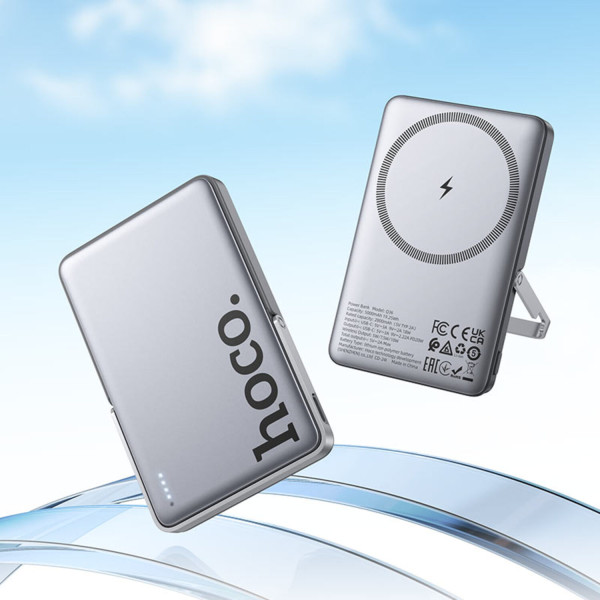 Фото - Батарея мобільна HOCO Q36 Sunlight PD20W Magnetic 5000 mAh Metal Grey (714986)