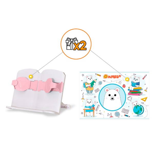 Фото - Комплект мебели школьный Mealux Panda Pink (BD-28 PN)