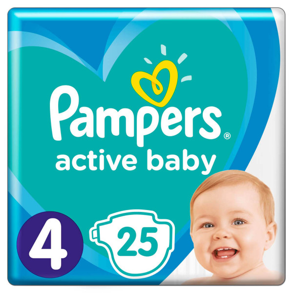Фото - Одноразові підгузки Pampers Active Baby 4 25 шт. (8001841630809)