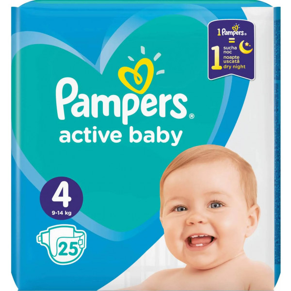Фото - Одноразові підгузки Pampers Active Baby 4 25 шт. (8001841630809)
