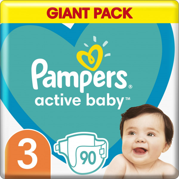 Фото - Одноразові підгузки Pampers Active Baby Розмір 3 (6-10 кг), 90 шт. (81680814)