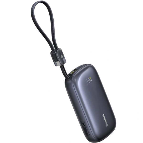 Фото - Батарея мобильная Baseus EnerFill FC21 Qpow 3 Ultra Digital Display with Detachable Cable 20000mAh 22.5W Cosmic Black (000062158)